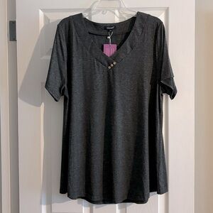 Heather black tunic